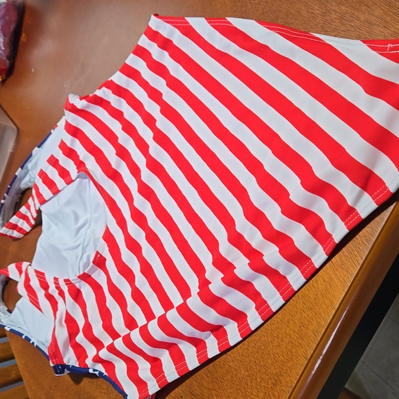 American Flag One-Piece Swimsuit New Witj Out Tags - Picture 3 of 7
